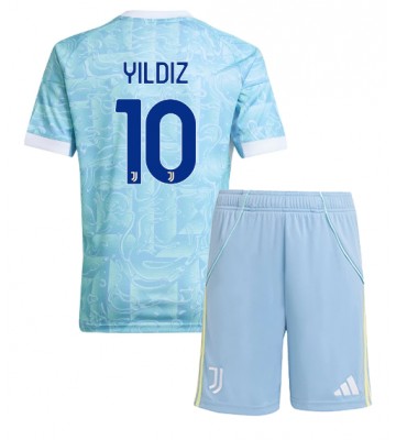 Juventus Kenan Yildiz #10 Udebanetrøje Børn 2025-26 Kortærmet (+ Korte bukser)